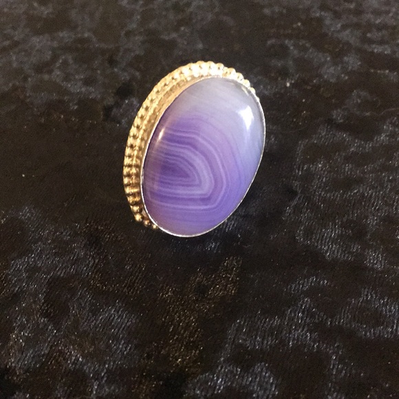 Jewelry - NEW!! Purple Botswana Sterling Silver Ring